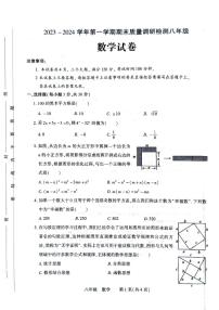 河南省洛阳市伊川县2023-2024学年八年级上学期1月期末数学试题