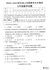 湖北省襄阳市枣阳市2023-2024学年七年级上学期期末考试数学试题