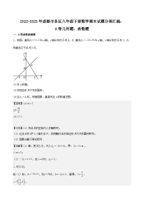 2022-2023学年四川省成都市各区八年级下册数学期末试题分类汇编：A卷几何题、函数题