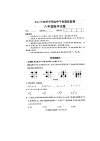 湖北省鄂州市2023-2024学年八年级上学期期末考试数学试题