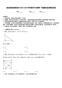 湖北省恩施州恩施市2023-2024学年数学九年级第一学期期末监测模拟试题含答案