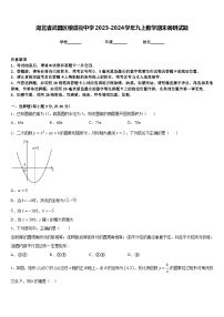 湖北省武昌区粮道街中学2023-2024学年九上数学期末调研试题含答案