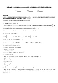 湖北省武汉市汉阳区2023-2024学年九上数学期末教学质量检测模拟试题含答案