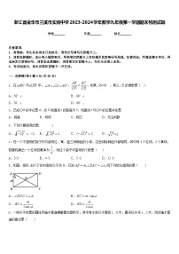 浙江省金华市兰溪市实验中学2023-2024学年数学九年级第一学期期末检测试题含答案