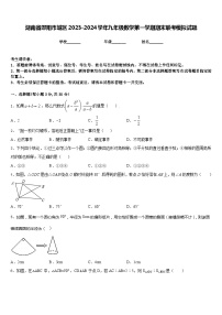 湖南省邵阳市城区2023-2024学年九年级数学第一学期期末联考模拟试题含答案