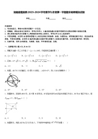 湖南省隆回县2023-2024学年数学九年级第一学期期末调研模拟试题含答案