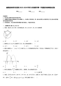 福建省泉州市安溪县2023-2024学年九年级数学第一学期期末调研模拟试题含答案