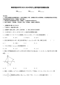 郴州市重点中学2023-2024学年九上数学期末检测模拟试题含答案