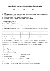 辽源市重点中学2023-2024学年数学九上期末质量检测模拟试题含答案