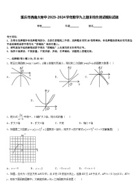 重庆市西南大附中2023-2024学年数学九上期末综合测试模拟试题含答案