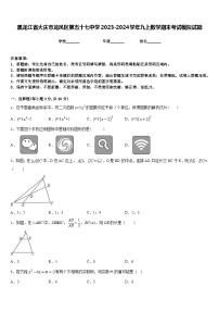 黑龙江省大庆市龙凤区第五十七中学2023-2024学年九上数学期末考试模拟试题含答案