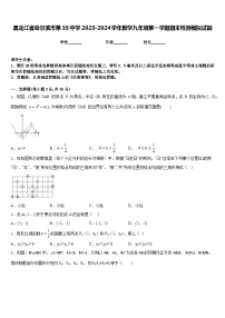 黑龙江省哈尔滨市第35中学2023-2024学年数学九年级第一学期期末检测模拟试题含答案