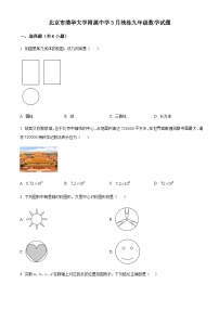 北京市清华大学附属中学3月统练九年级数学试题（中考模拟）