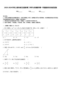 2023-2024学年上海市徐汇区田林第二中学九年级数学第一学期期末综合测试试题含答案