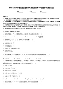 2023-2024学年云南省德宏市九年级数学第一学期期末考试模拟试题含答案