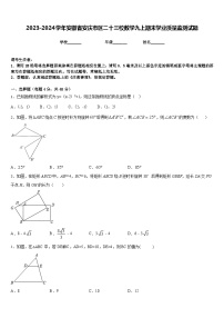 2023-2024学年安徽省安庆市区二十三校数学九上期末学业质量监测试题含答案