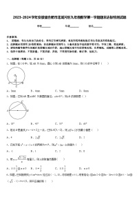 2023-2024学年安徽省合肥市北城片区九年级数学第一学期期末达标检测试题含答案