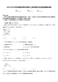 2023-2024学年安徽省合肥市庐阳区九上数学期末学业质量监测模拟试题含答案