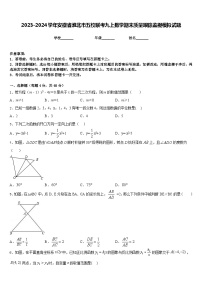 2023-2024学年安徽省淮北市五校联考九上数学期末质量跟踪监视模拟试题含答案