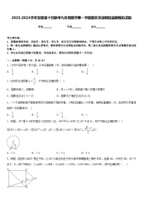 2023-2024学年安徽省十校联考九年级数学第一学期期末质量跟踪监视模拟试题含答案