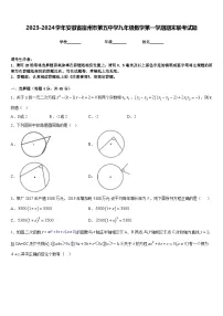 2023-2024学年安徽省宿州市第五中学九年级数学第一学期期末联考试题含答案