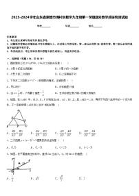 2023-2024学年山东省淄博市周村区数学九年级第一学期期末教学质量检测试题含答案