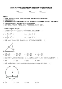 2023-2024学年山东省沾化县九年级数学第一学期期末经典试题含答案