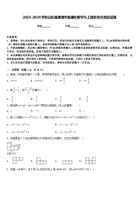 2023-2024学年山东省淄博市临淄区数学九上期末综合测试试题含答案