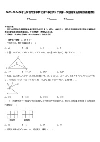 2023-2024学年山东省菏泽单县北城三中数学九年级第一学期期末质量跟踪监视试题含答案