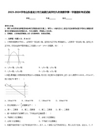 2023-2024学年山东省龙口市兰高镇兰高学校九年级数学第一学期期末考试试题含答案