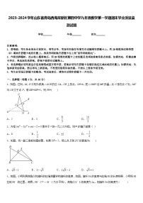 2023-2024学年山东省青岛西海岸新区第四中学九年级数学第一学期期末学业质量监测试题含答案