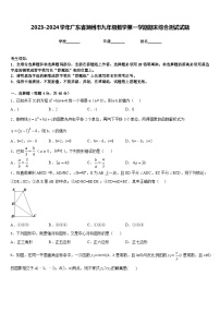 2023-2024学年广东省潮州市九年级数学第一学期期末综合测试试题含答案