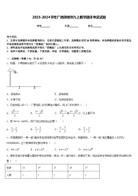 2023-2024学年广西贺州市九上数学期末考试试题含答案