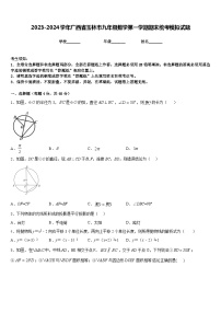 2023-2024学年广西省玉林市九年级数学第一学期期末统考模拟试题含答案