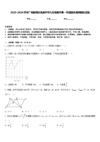 2023-2024学年广州越秀区执信中学九年级数学第一学期期末调研模拟试题含答案