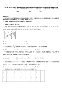 2023-2024学年广西壮族自治区河池天峨县九年级数学第一学期期末统考模拟试题含答案