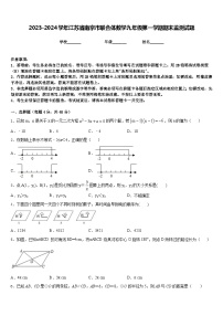 2023-2024学年江苏省南京市联合体数学九年级第一学期期末监测试题含答案