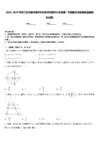 2023-2024学年江苏无锡市锡中学实验学校数学九年级第一学期期末质量跟踪监视模拟试题含答案