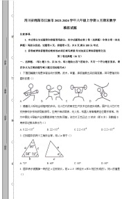 四川省绵阳市江油市2023-2024学年八年级上学期1月期末数学模拟试题（含答案）