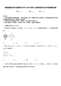 陕西省西安交通大附属中学2023-2024学年九上数学期末学业水平测试模拟试题含答案