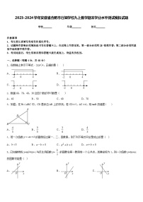 2023-2024学年安徽省合肥市行知学校九上数学期末学业水平测试模拟试题含答案