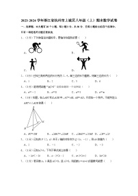 浙江省杭州市上城区2023—-2024学年上学期八年级期末数学试卷