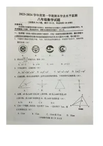 湖北省宜都市2023—-2024学年八年级上学期期末考试数学试题