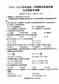 湖北省武汉市江汉区2023—2024学年上学期九年级期末数学试题