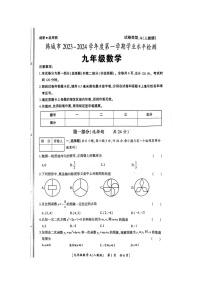 陕西省渭南市韩城市2023-2024学年上学期九年级数学期末学业水平检测试卷