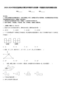 2023-2024学年河北省邢台市第五中学数学九年级第一学期期末质量检测模拟试题含答案