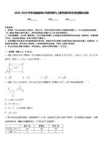 2023-2024学年河南省周口市西华县九上数学期末综合测试模拟试题含答案