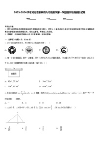 2023-2024学年河南省新蔡县九年级数学第一学期期末检测模拟试题含答案