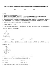 2023-2024学年河南省许昌市长葛市数学九年级第一学期期末质量跟踪监视试题含答案