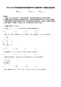 2023-2024学年河南省郑州市外国语中学九年级数学第一学期期末监测试题含答案